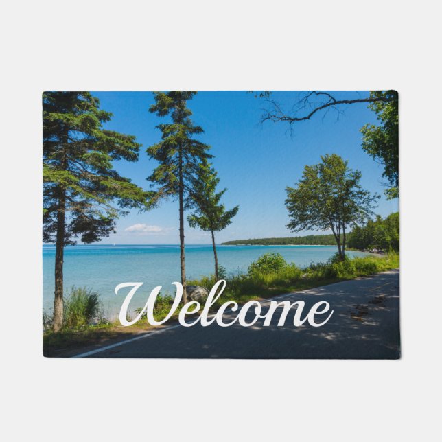 Lake Shore Drive Paradise Welcome Doormat (Front)