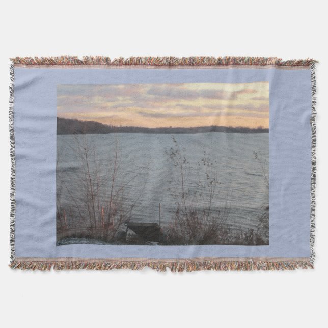 Lake Shore Sunset Blanket (Front)