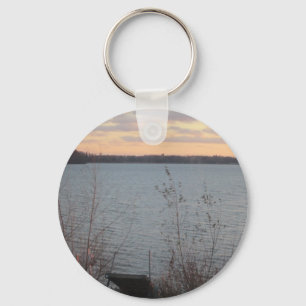 Lake Shore Sunset Keychain