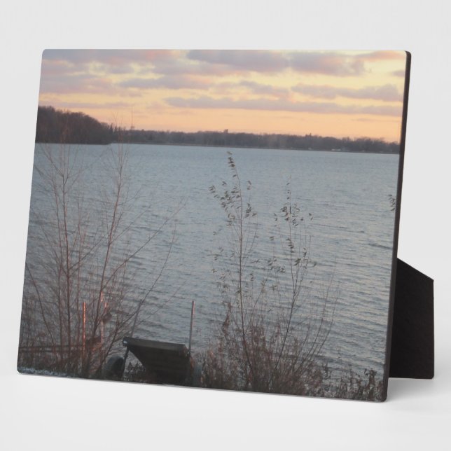 Lake Shore Sunset Plaque (Side)