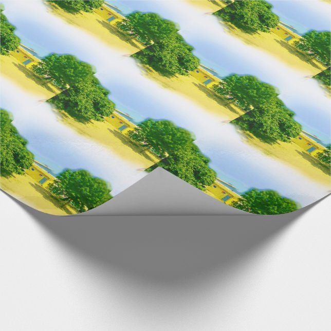 Lake Shores of the Chicago Beach Wrapping Paper (Corner)
