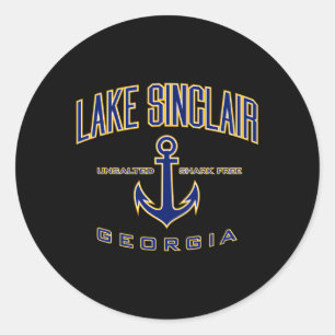 Lake Sinclair Ga For Classic Round Sticker