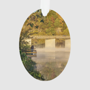 Lake Springfield Autumn Fishing Ornament