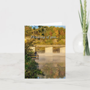 Lake Springfield Autumn Fishing Thinking Of You Ca Card