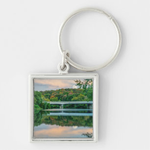 Lake Springfield Evening Tranquillity Keychain