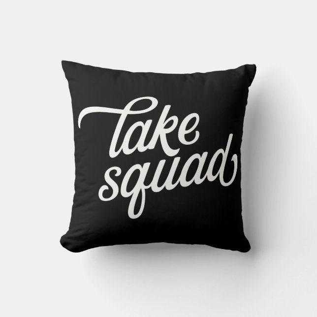 Lake Squad Throw Pillow (Front)