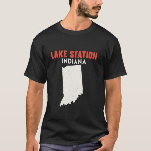 Lake Station Indiana USA State America Travel Indi T-Shirt