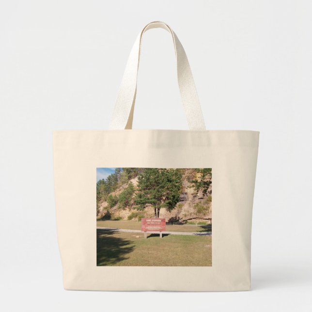 Lake Stephens Sign Large Tote Bag (Front)