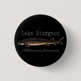 Lake Sturgeon 1 Inch Round Button