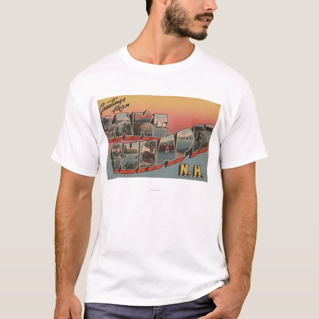 Lake Sunapee, New Hampshire - Large Letter T-Shirt (Front)