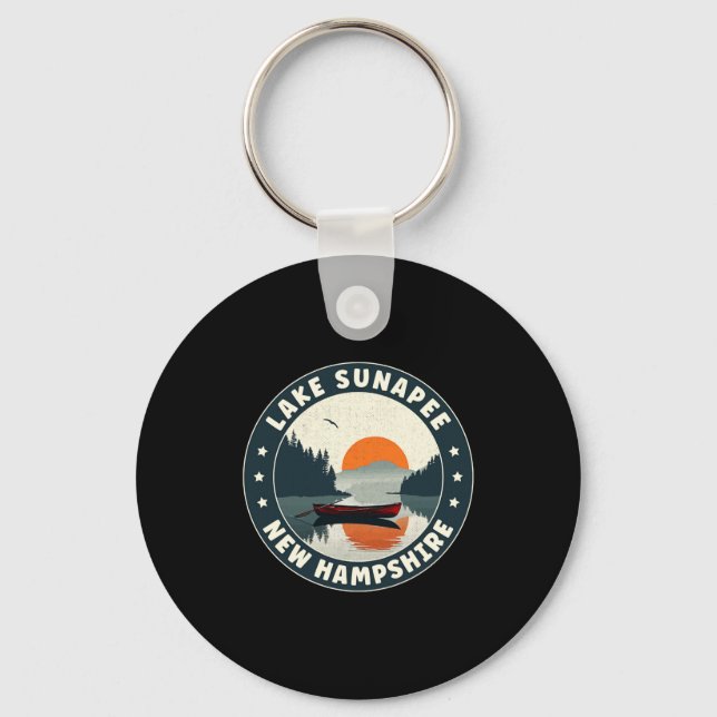 Lake Sunapee New Hampshire Sunset T Shirt  Keychain (Front)