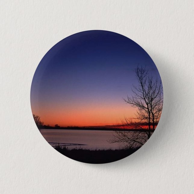 Lake Sunrise 2 Inch Round Button (Front)