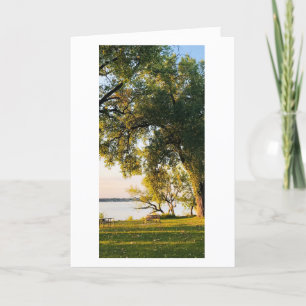 Lake Sunrise Bench, Yahara Park Place, Wisconsin Card