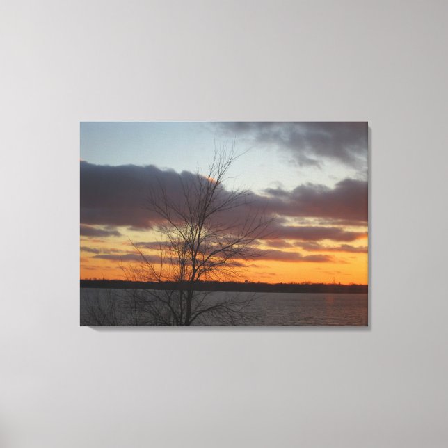 Lake Sunset Canvas - 33.70" x 24" Print (Front)