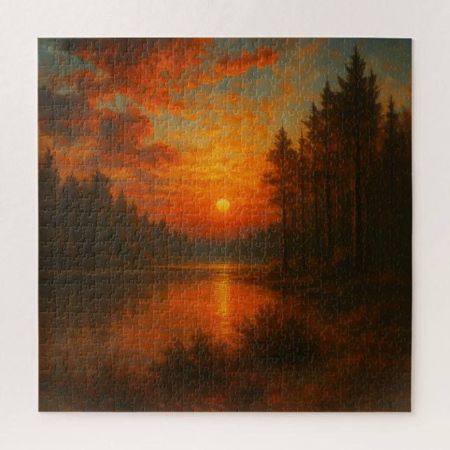 Lake Sunset Jigsaw Puzzle (Vertical)
