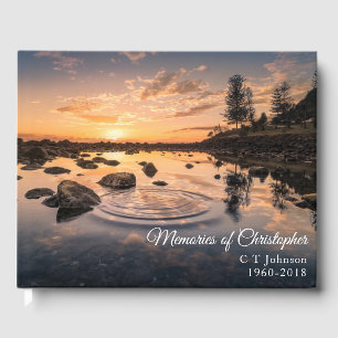 Lake Sunset Memories of Funeral Condolence Guest Book