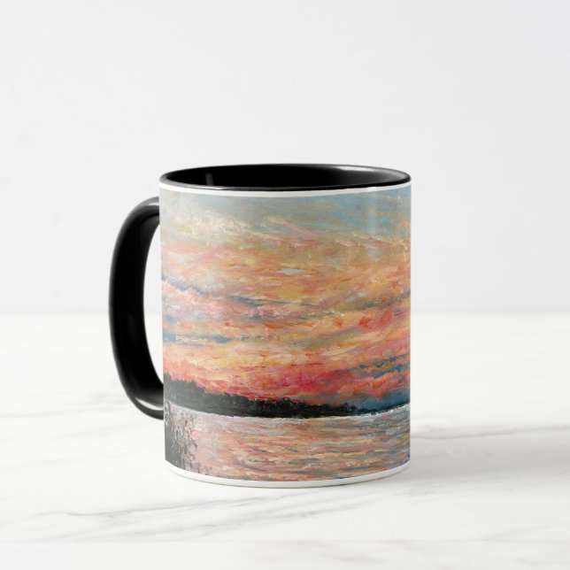 Lake Sunset Shore Art Mug (Front Left)