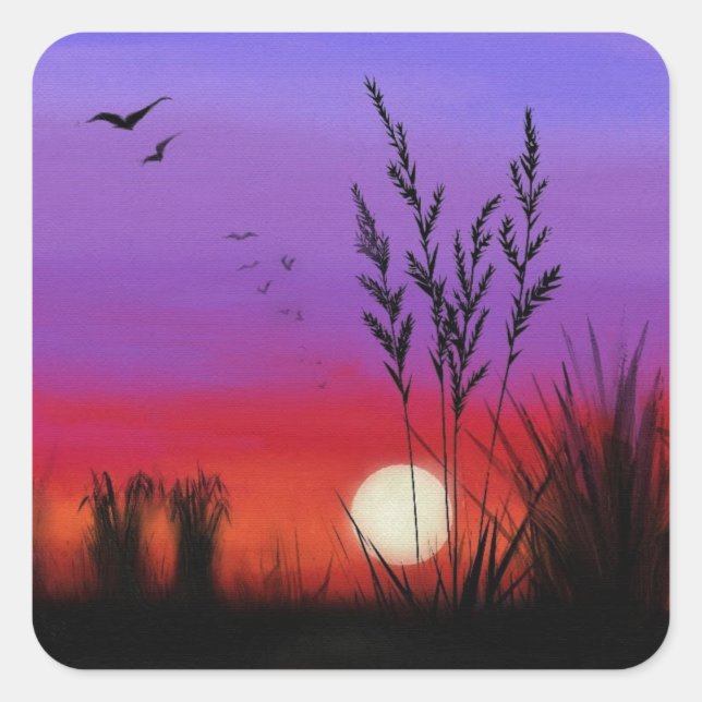 Lake Sunset Sticker (Front)