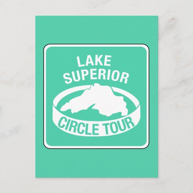 Lake Superior Circle Tour, Traffic Sign, USA Postcard (Front)