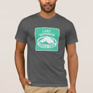 Lake Superior Circle Tour, Traffic Sign, USA T-Shirt