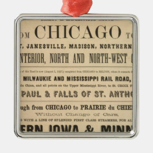 Lake Superior Iowa and Minnesota Advertisement Metal Ornament