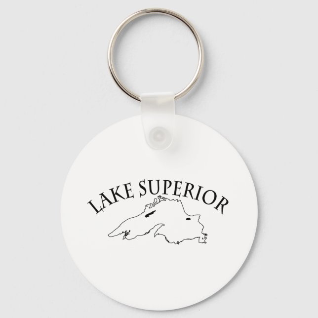 Lake Superior Map Keychain (Front)
