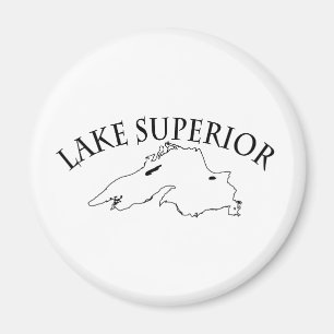 Lake Superior Map Magnet