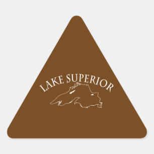 Lake Superior Map Triangle Sticker