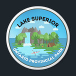 Lake Superior Ontario Provincial Park Magnet<br><div class="desc">This product was designed to remind you of your visit to one of the must-travel Canada Ontario Provincial Parks,  the Lake Superior Refrigerator Magnet. Add this to your magnet collection and stick it to anywhere you want. 

Materials:
Printed on 100% recycled paper
Made with scratch and UV-resistant mylar</div>