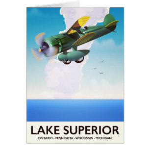 Lake Superior prop vintage travel poster