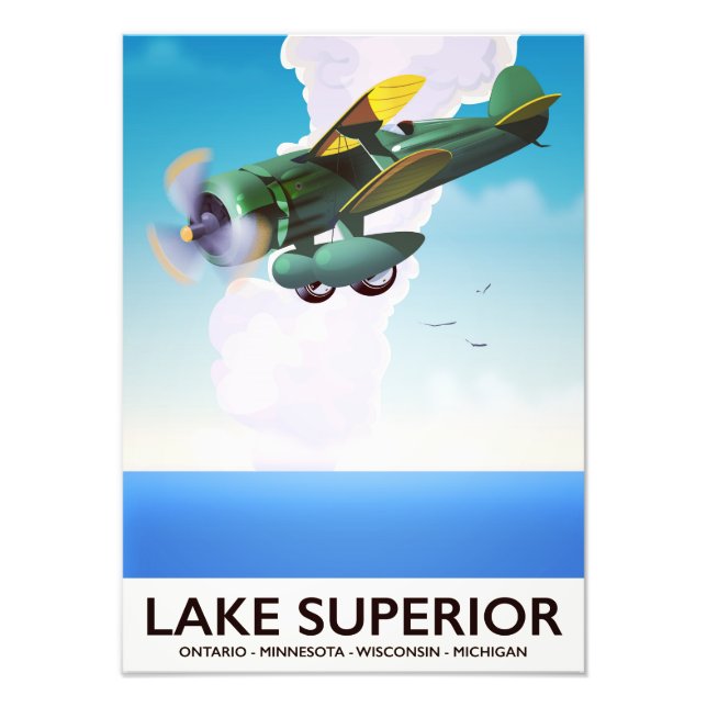Lake Superior prop vintage travel poster (Front)