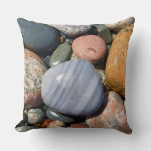 Lake Superior Rocks Throw Pillow