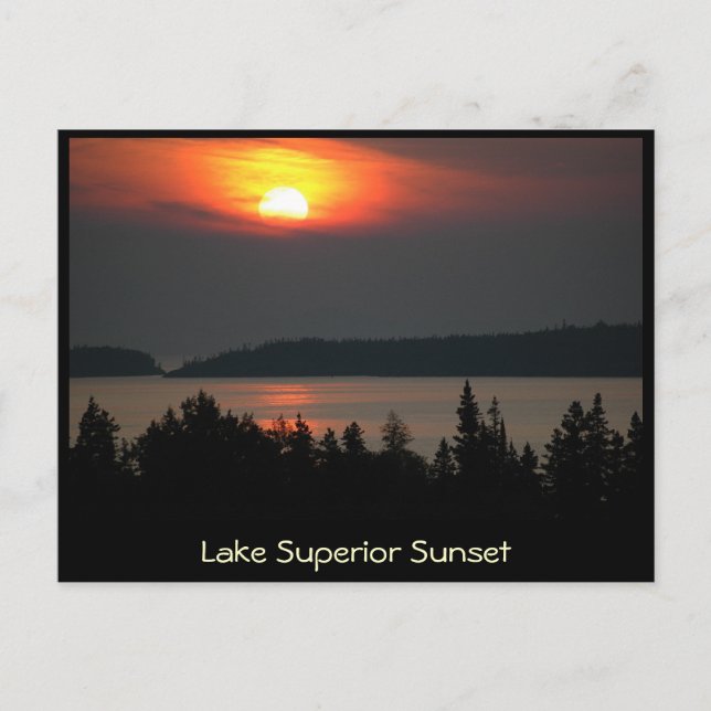 Lake Superior Sunset Postcard (Front)