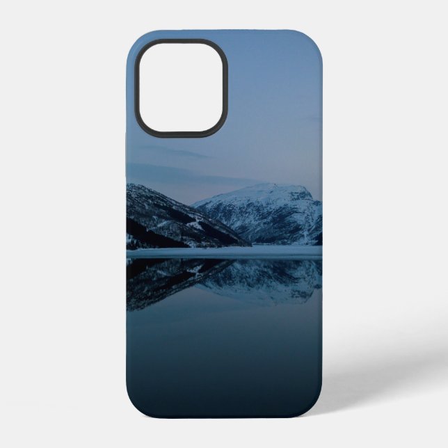 LAKE SURROUNDED BY MOUNTAINS iPhone CASE (Back)