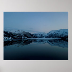 LAKE SURROUNDED BY MOUNTAINS POSTER