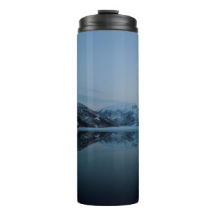 LAKE SURROUNDED BY MOUNTAINS THERMAL TUMBLER