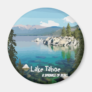 Lake Tahoe A sprinkle of bling California Magnet