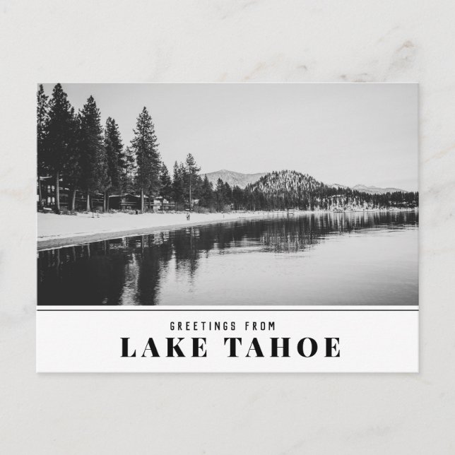 Lake Tahoe at Pinewild with Round Hill and Pine Tr Postcard (Front)
