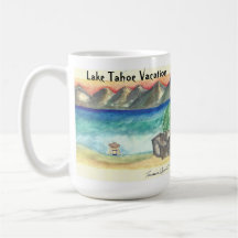 Lake Tahoe Beach Scene - by Taramin Lourie