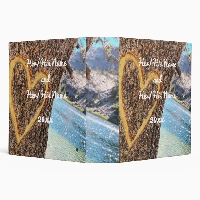Lake Tahoe Blue Water Tree Heart Love Binder (Background)
