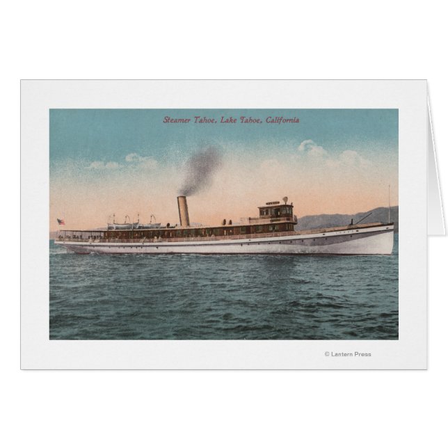 Lake Tahoe, CA - Steamer Tahoe Large Wood Ship (Front Horizontal)