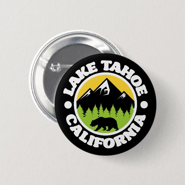 Lake Tahoe,California 2 Inch Round Button (Front & Back)