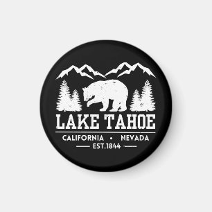Lake Tahoe - California Grizzly Bear Mountains Magnet