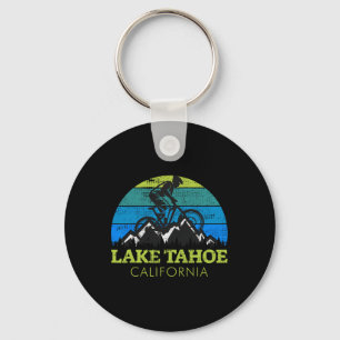 Lake Tahoe California Mountain Biking Mtb Vintage Keychain