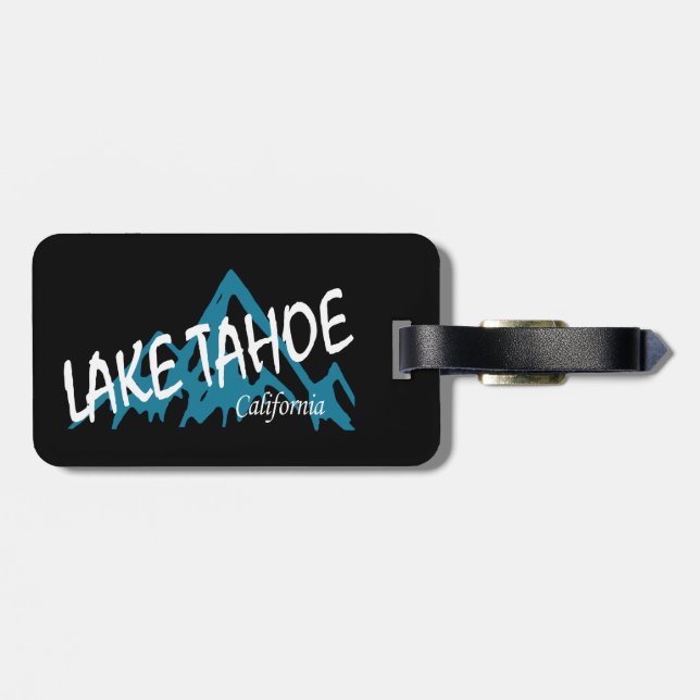 Lake Tahoe California Mountains Luggage Tag (Back Horizontal)