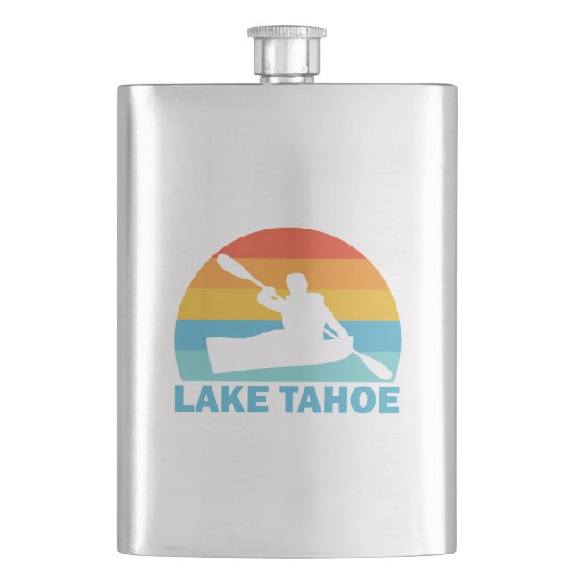 Lake Tahoe California Nevada Kayak Hip Flask (Front)