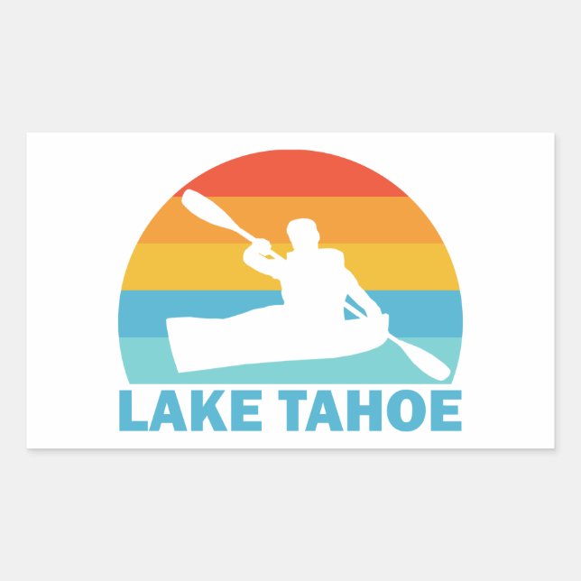 Lake Tahoe California Nevada Kayak Sticker (Front)