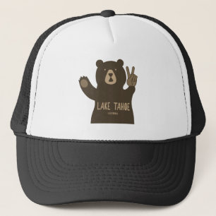 Lake Tahoe California Nevada Peace Bear Trucker Hat