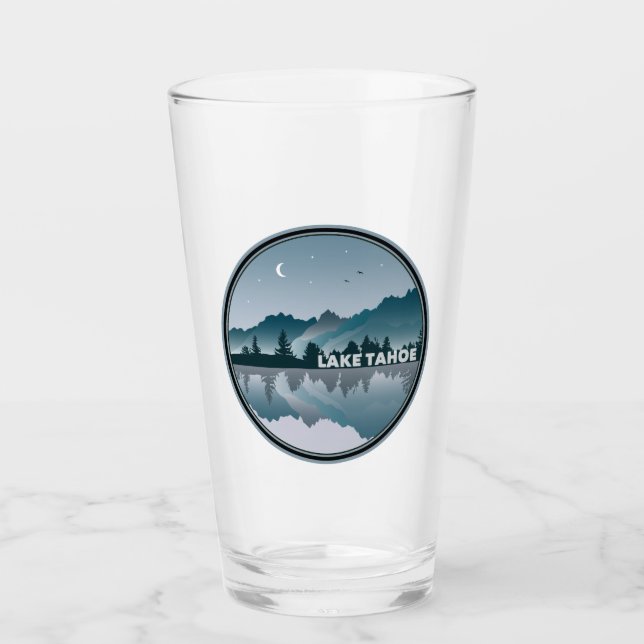 Lake Tahoe California Nevada Reflection Glass (Front)
