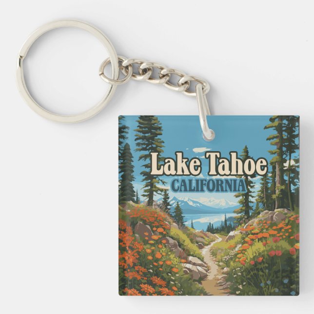 Lake Tahoe California Nevada Retro Travel (Devant)